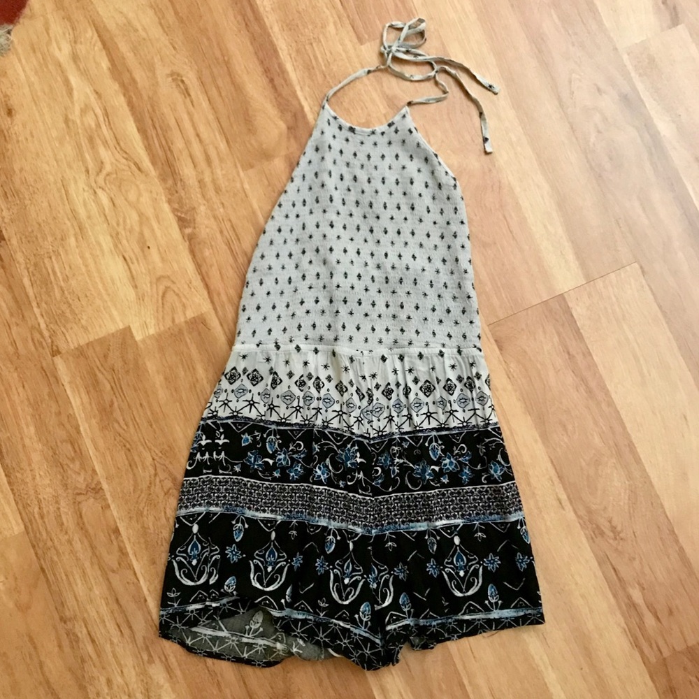 Urban Outfitters blue patterned romper!